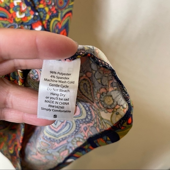 LuLaRoe Paisley Colorful Printed Julia Sheath Dress - Picture 4 of 4